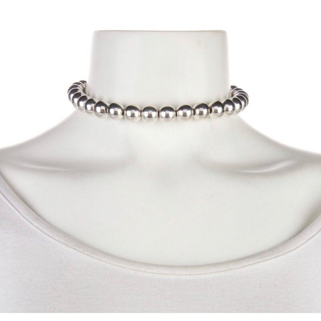 15" Tiffany Choker Necklace Hardwear Bead Ball 10mm Beads
